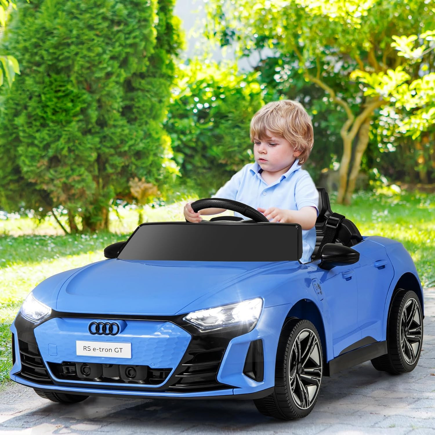 12V Kids Ride on Car, Licensed Audi RS E-Tron GT Electric Vehicle with Remote Co