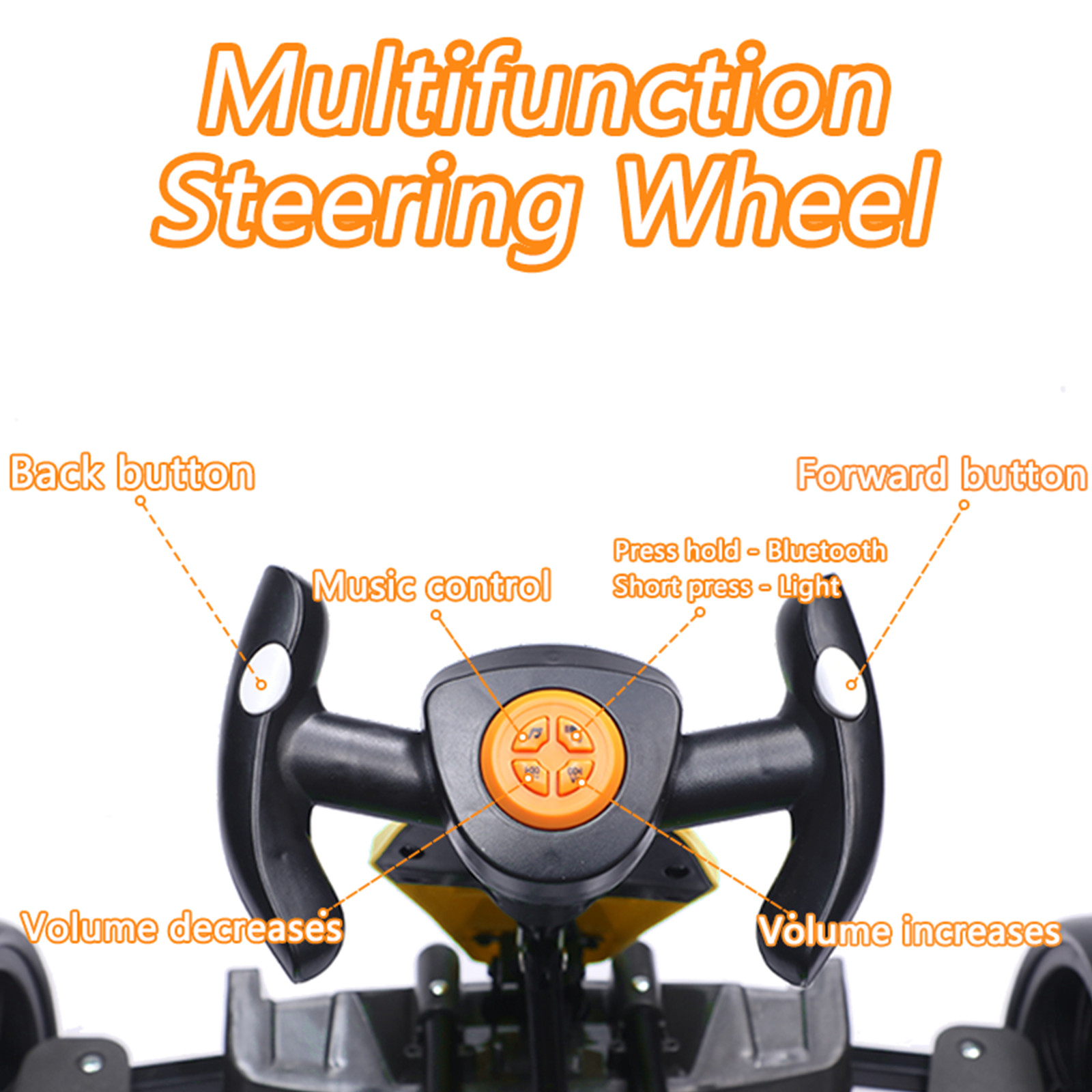 12V Electric Go Kart for Kids with Adjustable Seat Kids Pedal Go Kart, Yellow