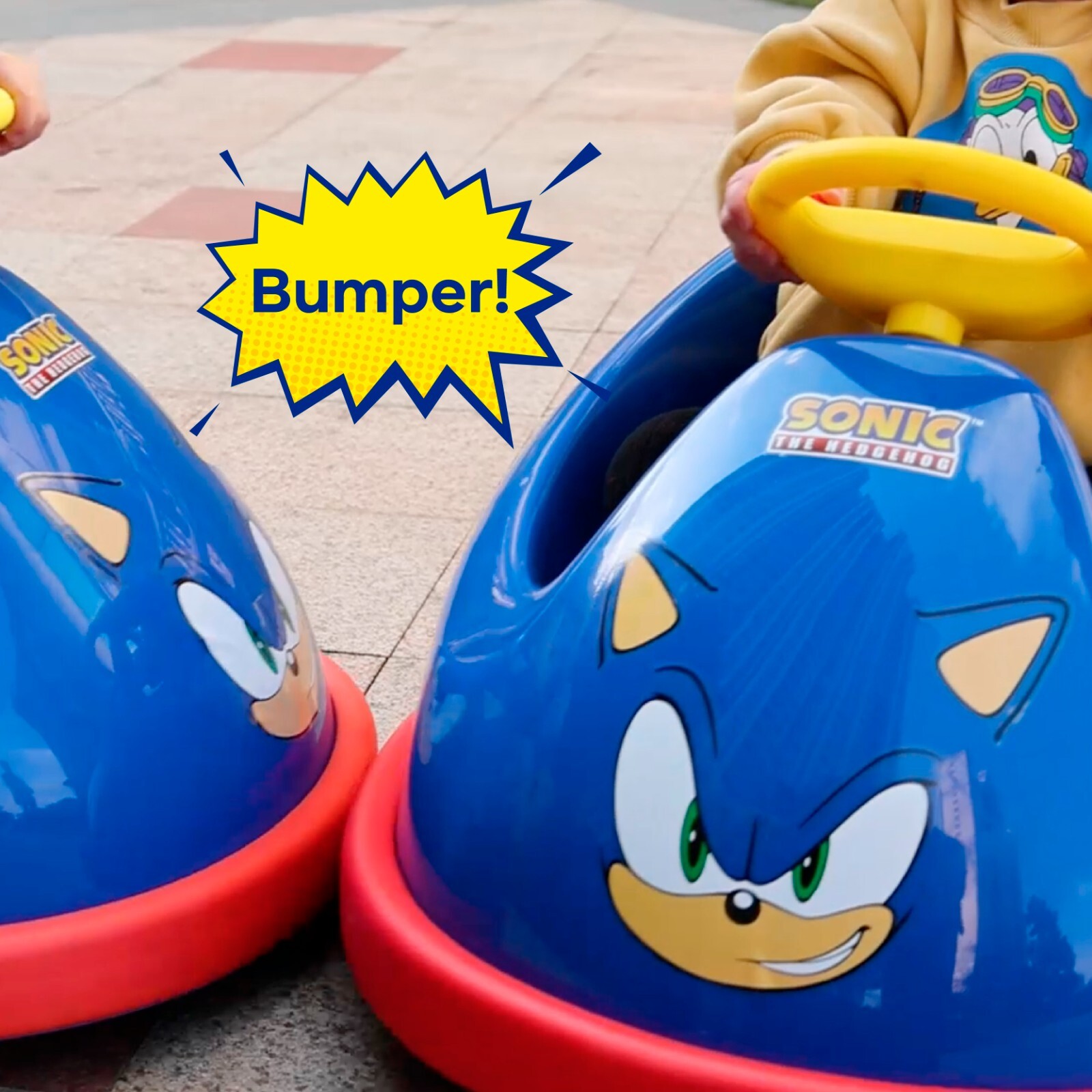 Sonic the Hedgehog Electric Bumper Car 2 Speed for kids 360 degree turning
