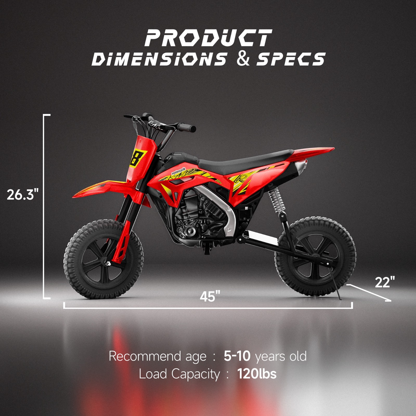 24V Kids Motorcycle Electric Dirt Bike Batteryed 11MPH w/Drum Brakes Twist-grip