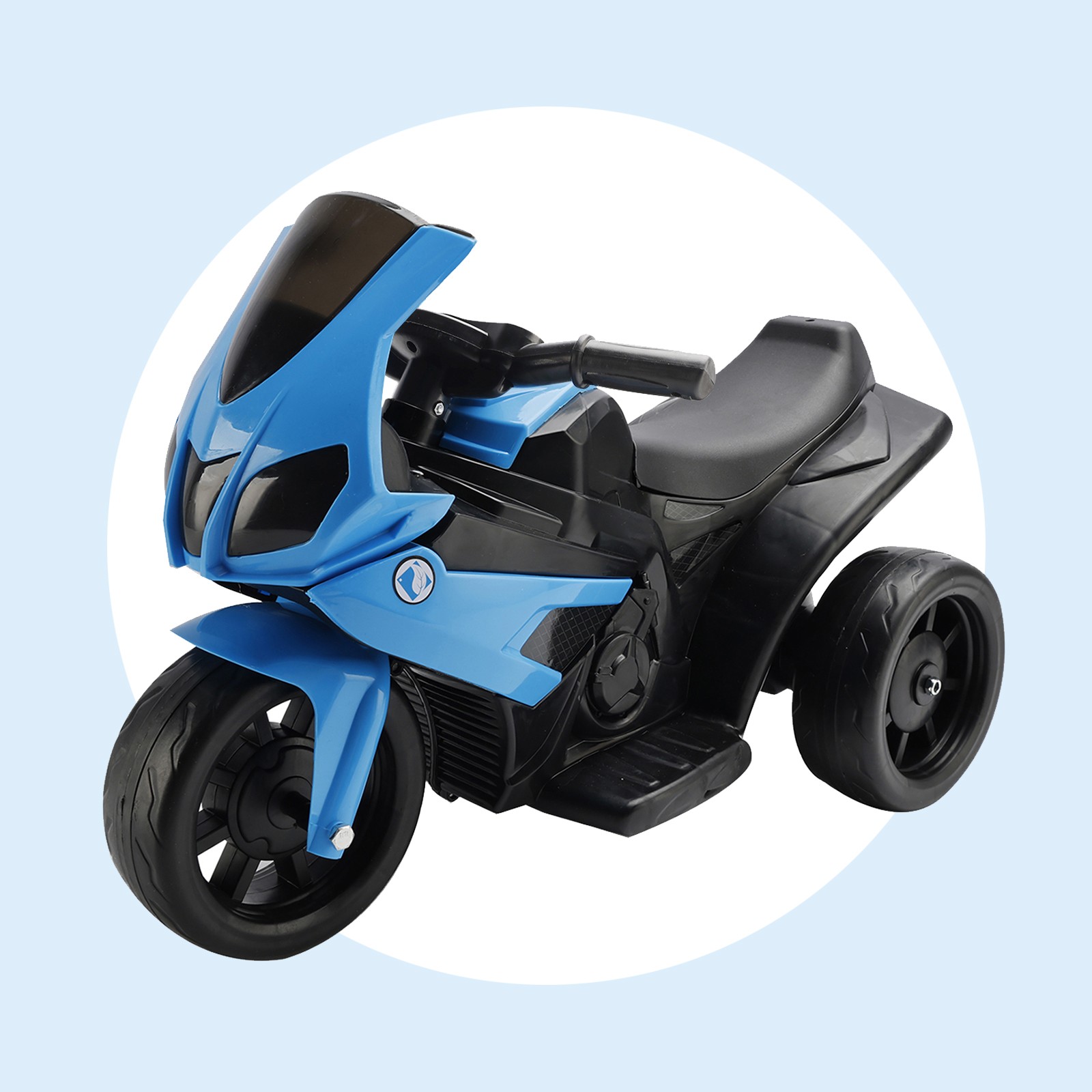 3Wheel 6V Kid Ride On Motorcycle Electric Toy w/Remote Control LED Light Blue🏍️