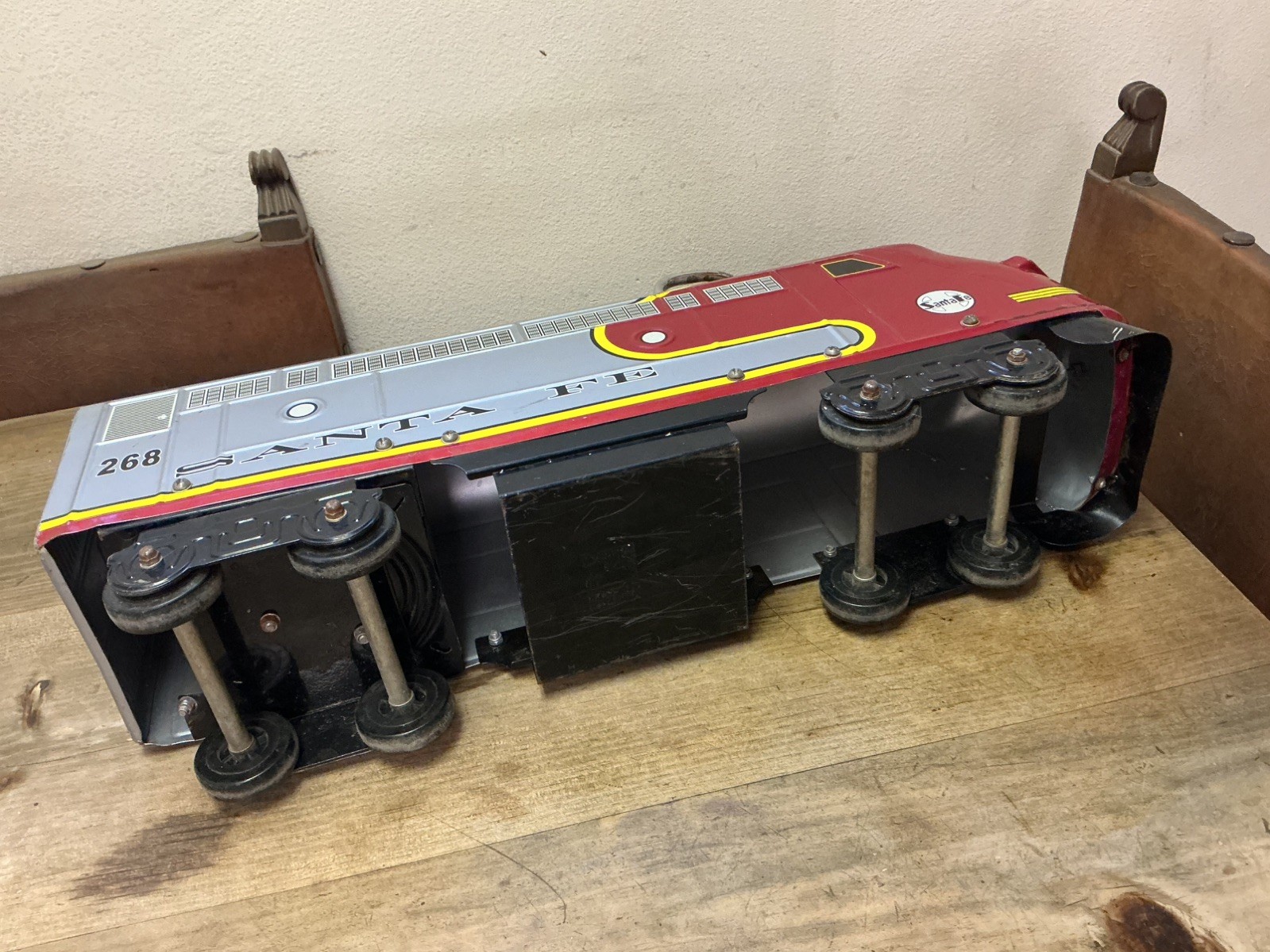 Santa Fe Toddler Ride On Train By Morgan Cycle Discontinued Metal Collectable