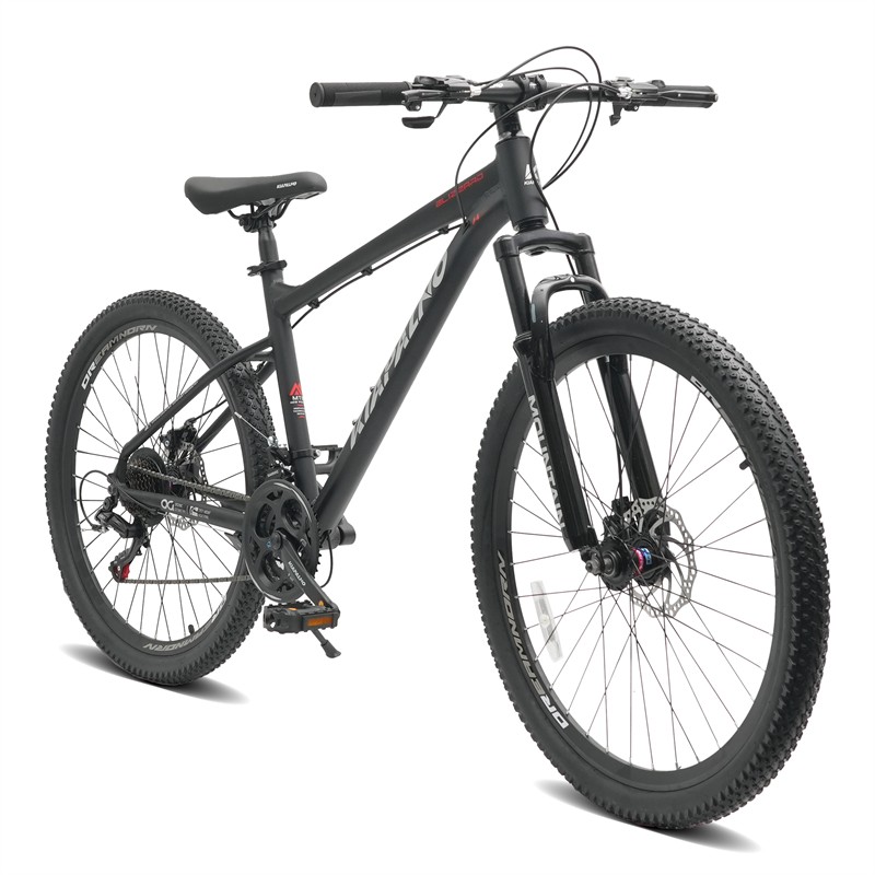 26in Mountain Bike w/ Disc Brakes 21-Speed Bicycle for Trail Riding & Touring