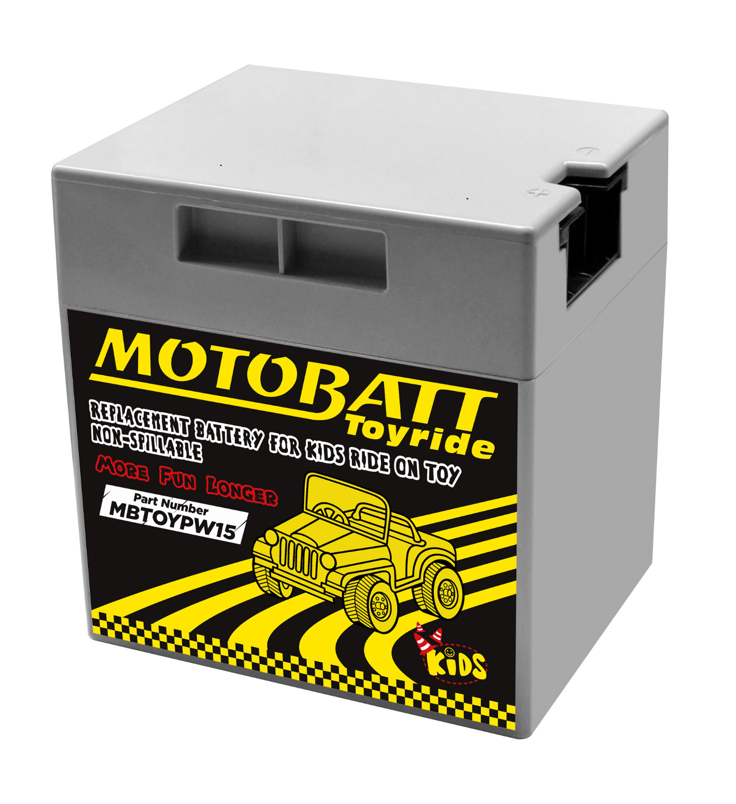 MotoBatt MBTOYPW15 Powerwheels Ride-On Toy Replacement Battery 12-Volt 15-Ah AGM