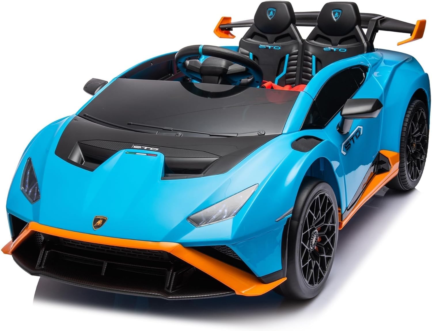 Licensed Lamborghini Kids Ride on Drift Car 24V Battery Powered 360° Spin, Blue