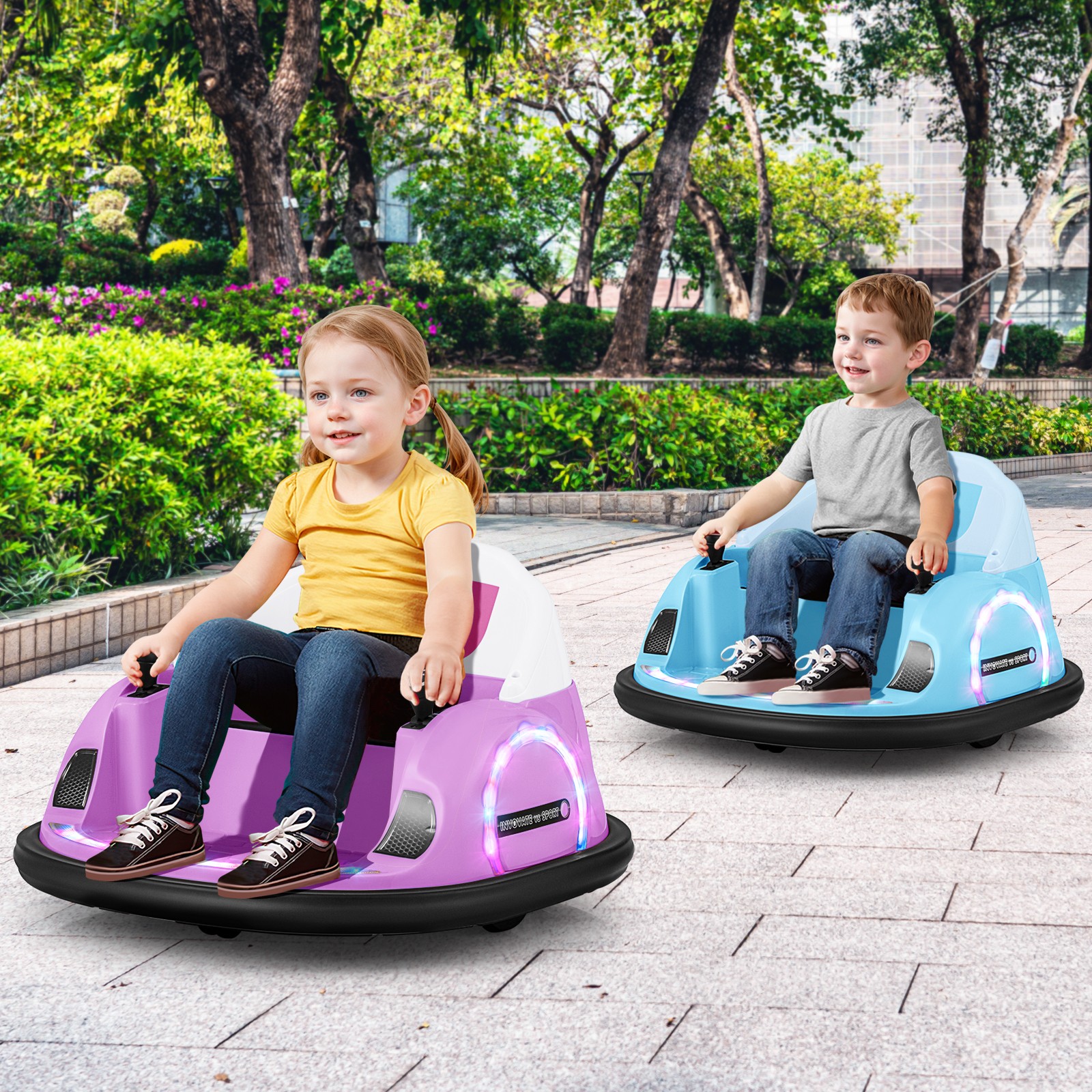 12V Electric 360° Spin Car Toy Ride on Bumper Car for Toddlers w/ Remote Control
