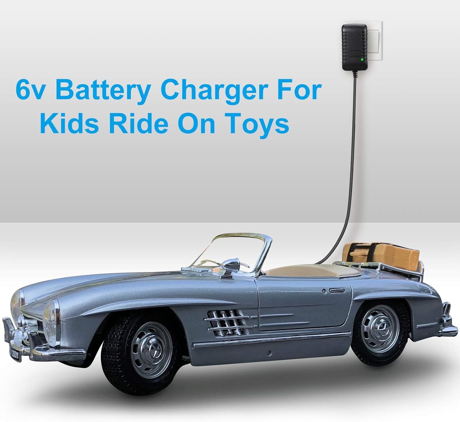 Fast Charging 6V Charger for Kids Ride-On Toys – Overcharge Protection Included