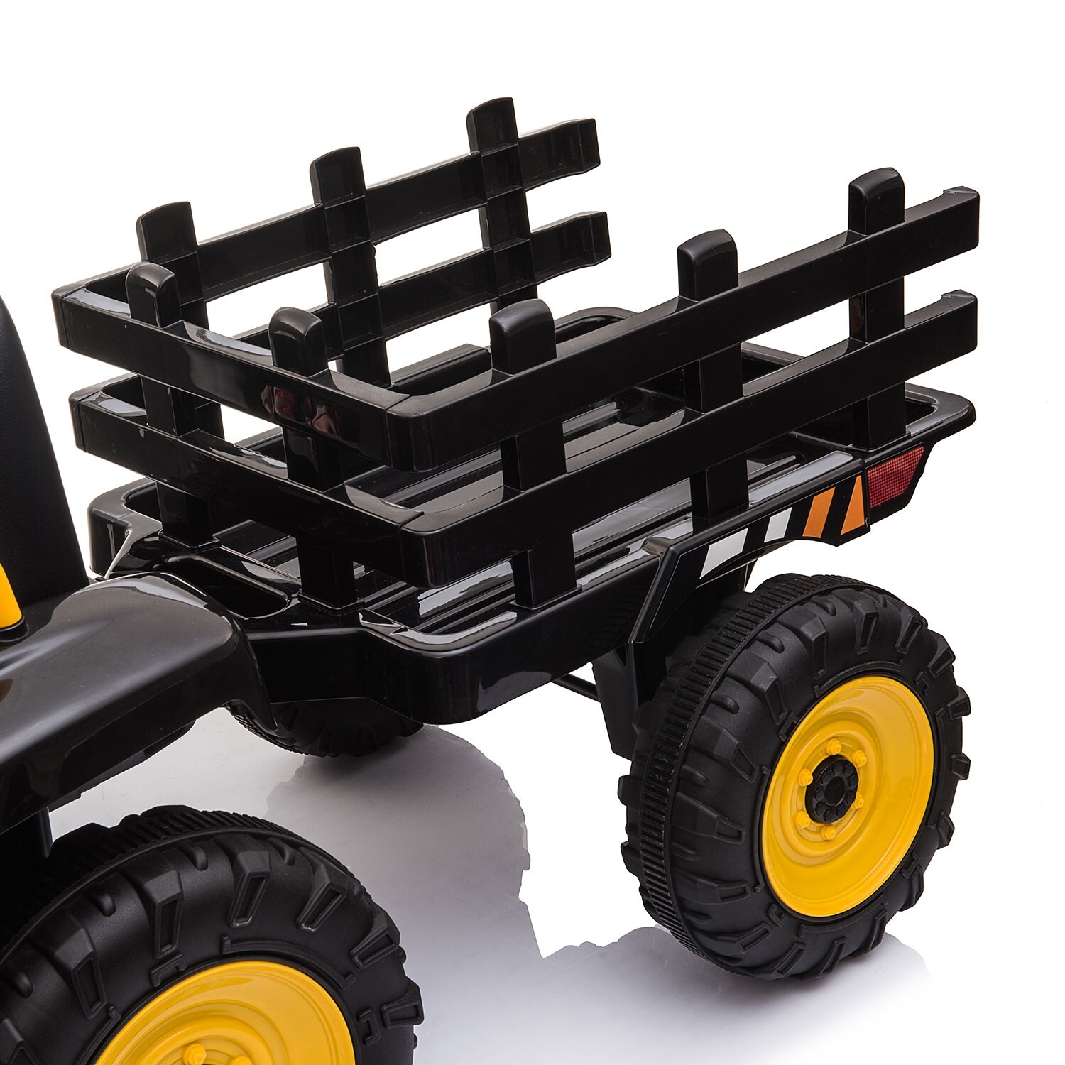 TOBBI 12V Kids Ride On Car Electric Tractor Battery Powered Toy Car w/ Trailer