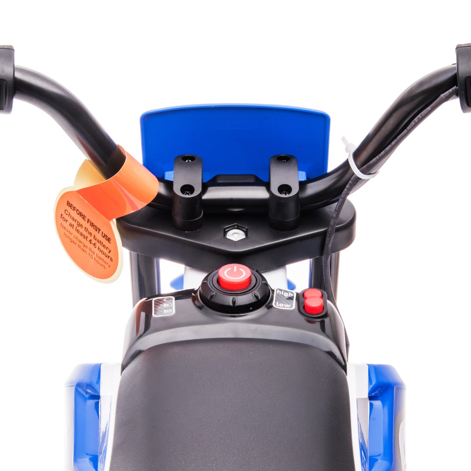 TOBB Electric 12V Blue Kids Ride On Motorcycle Bike Motorbike w/ Training Wheels
