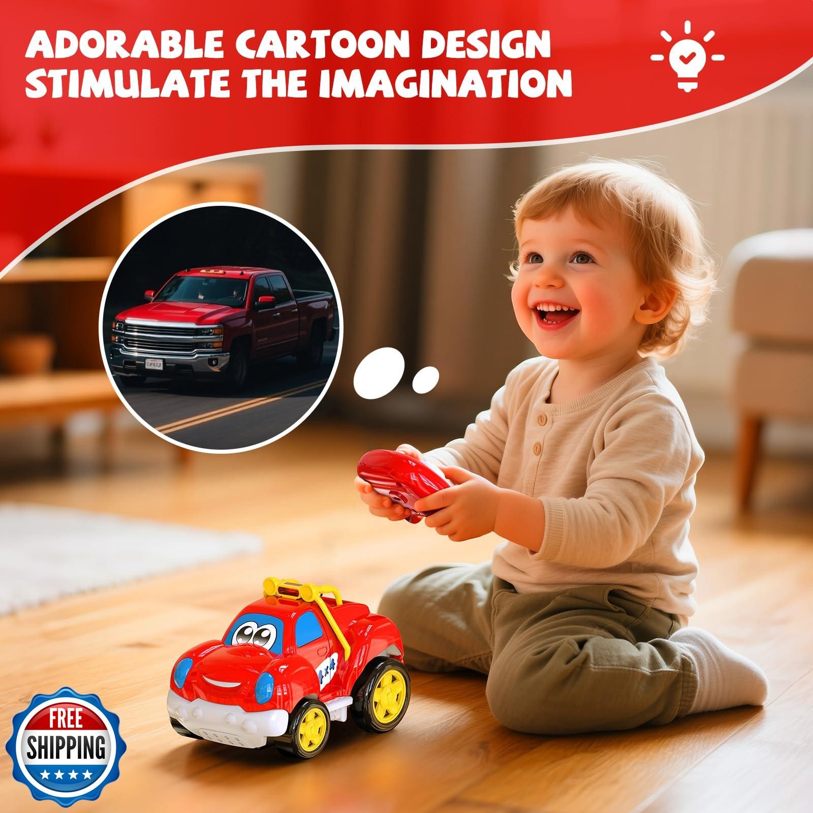 AEROQUEST Toddler Remote Control Car Pickup Truck Toy for Kid Car