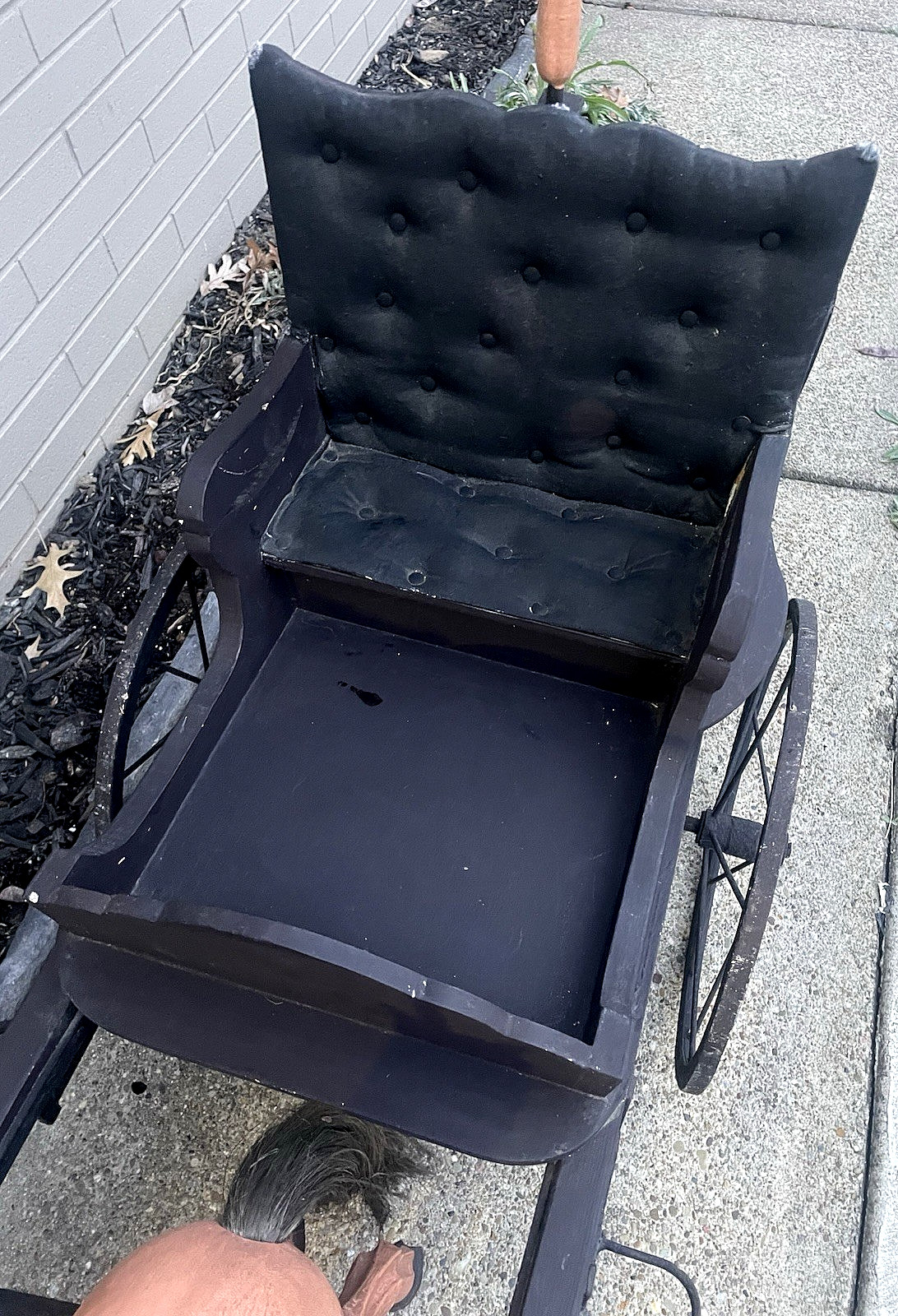 Very Rare 19th Century Ride on Peddle Horse Drawn Carriage