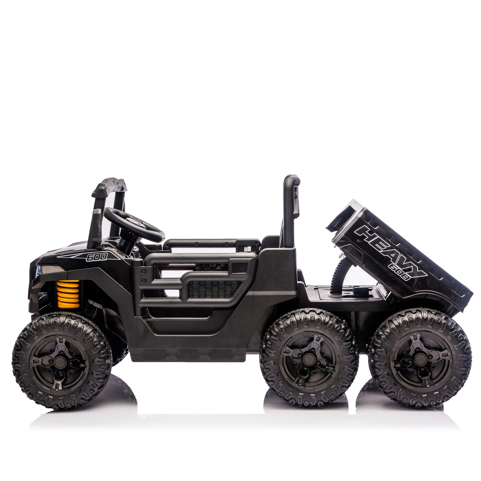 24V 400W 6-Wheel Kids Ride On Dump Truck Toy Car 4WD Parents Control LED Music