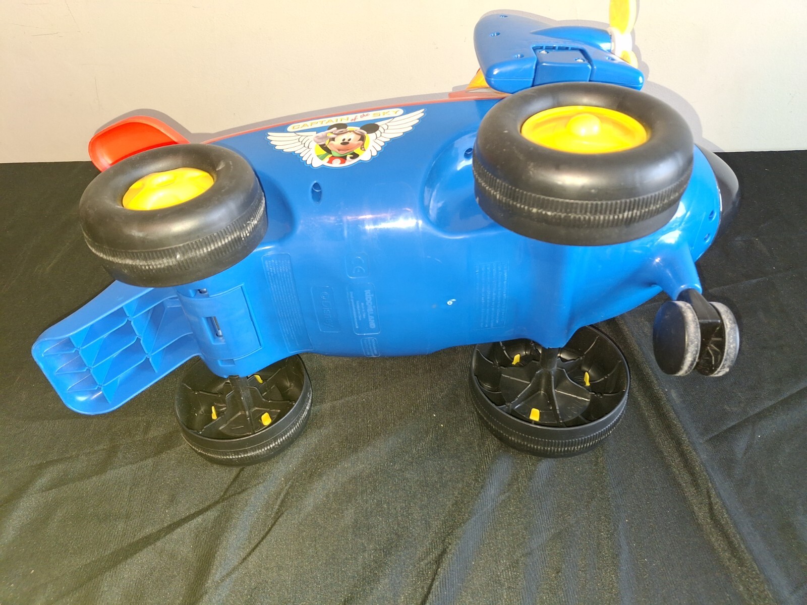 Kiddieland Disney Lights & Sounds Activity Ride-On Mickey Mouse Plane-No Handle