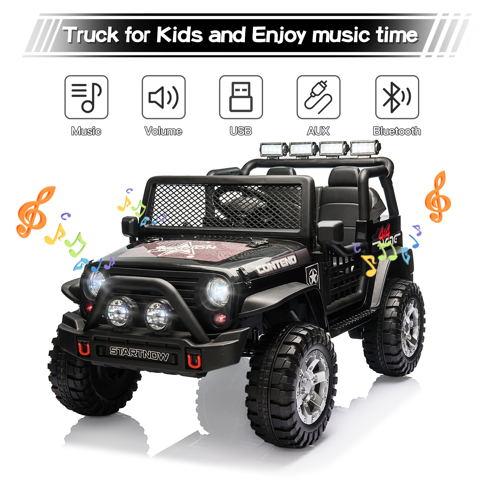 12V Kids Ride On Car 2 Seater Electric Vehicle Toy Truck Jeep w/ Remote Control