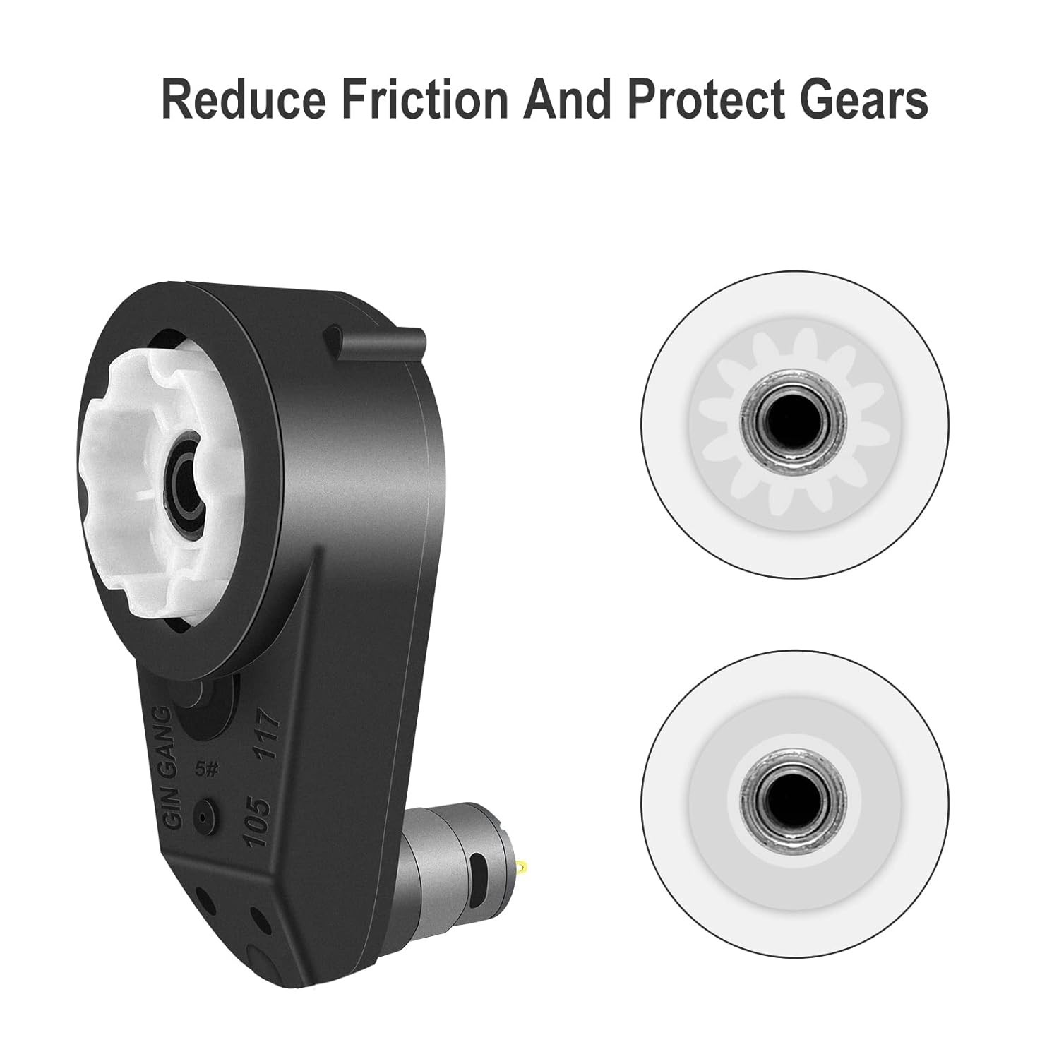 12V 550 High-Speed Motor Gearbox 40000 RPM for Kids Ride-On Toy Upgrade