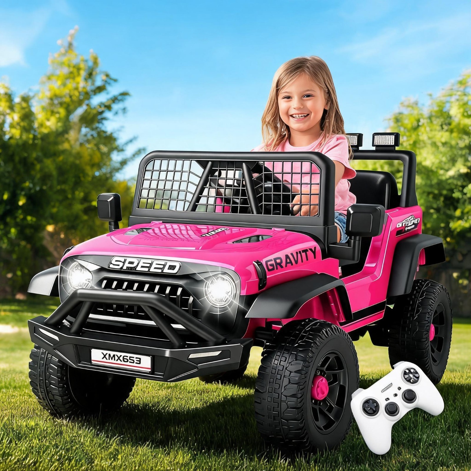 24V Kids Car Ride on Jeep 200W Motors Electric Battery Power Wheels with Remote