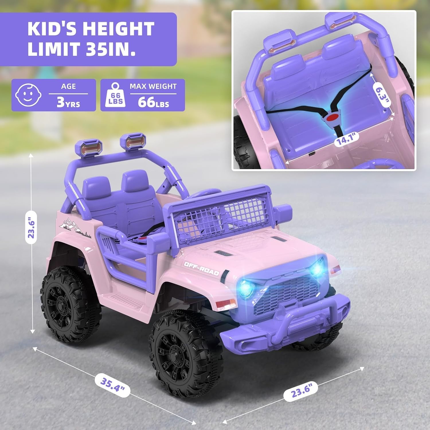 Carro Electrico Para Niños Coche Montable De Jugar Manejar Con Control Remoto..