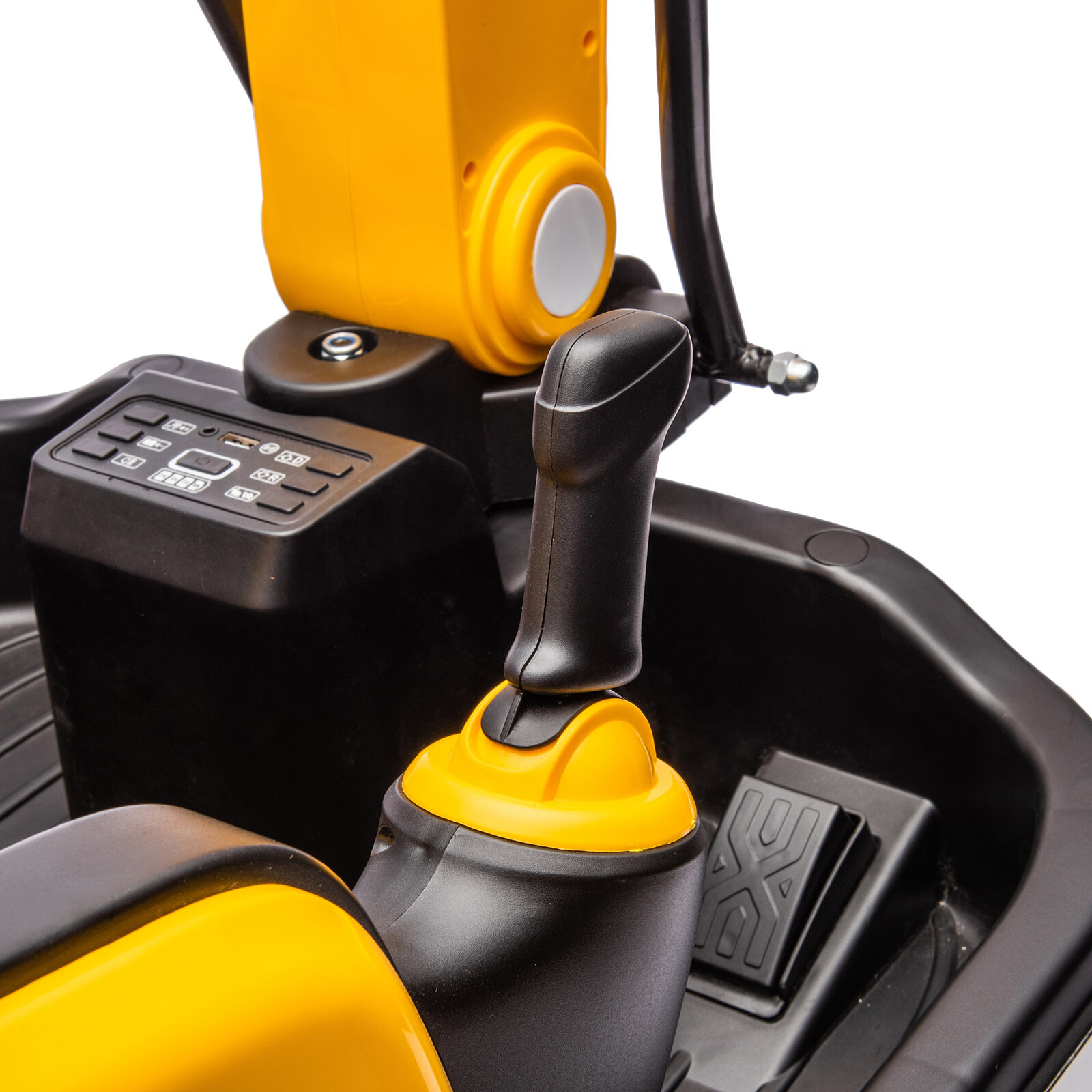 2IN1 12V 360° Kids Yellow Ride on Traxcavator Excavator Toys with RC