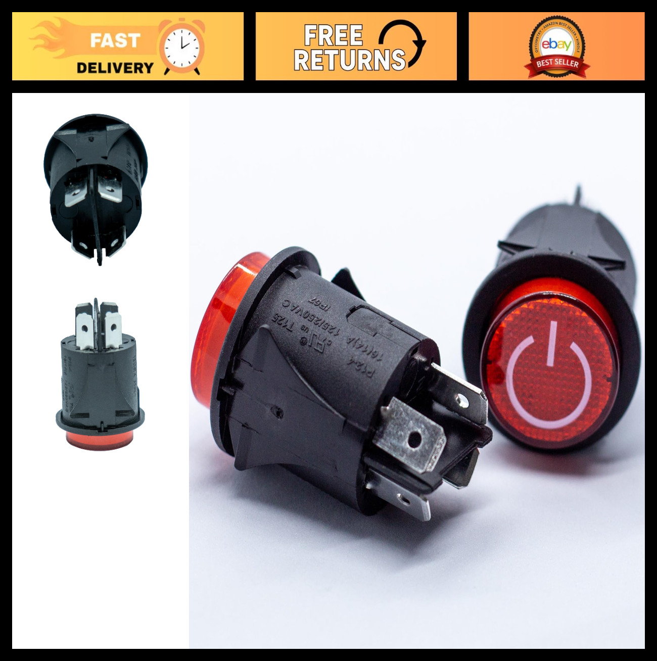 2Pcs Electric Car Power Switch for Kids – One-Button Start Ride-On Car Parts