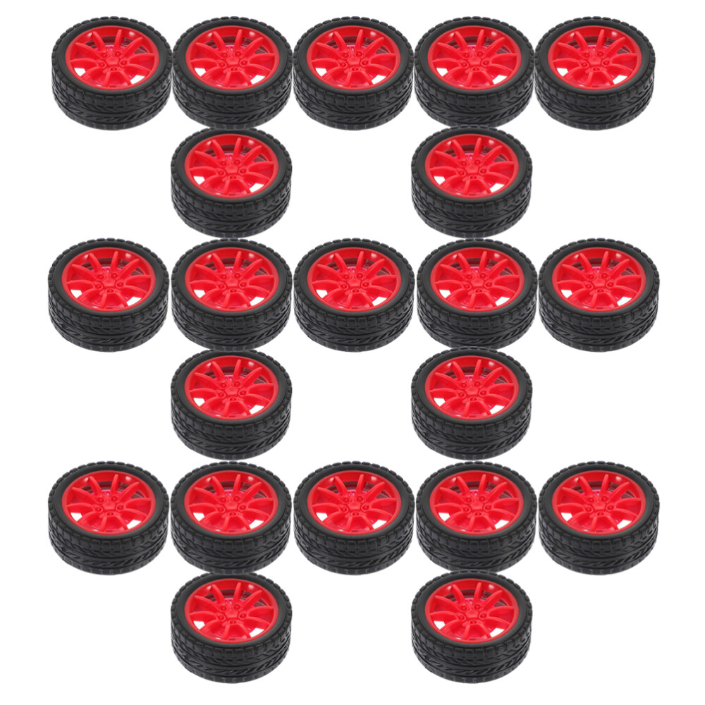 25pcs Car Toys Wheels DIY Kids Car Assemble Wheels Small Toy Truck Car Wheels