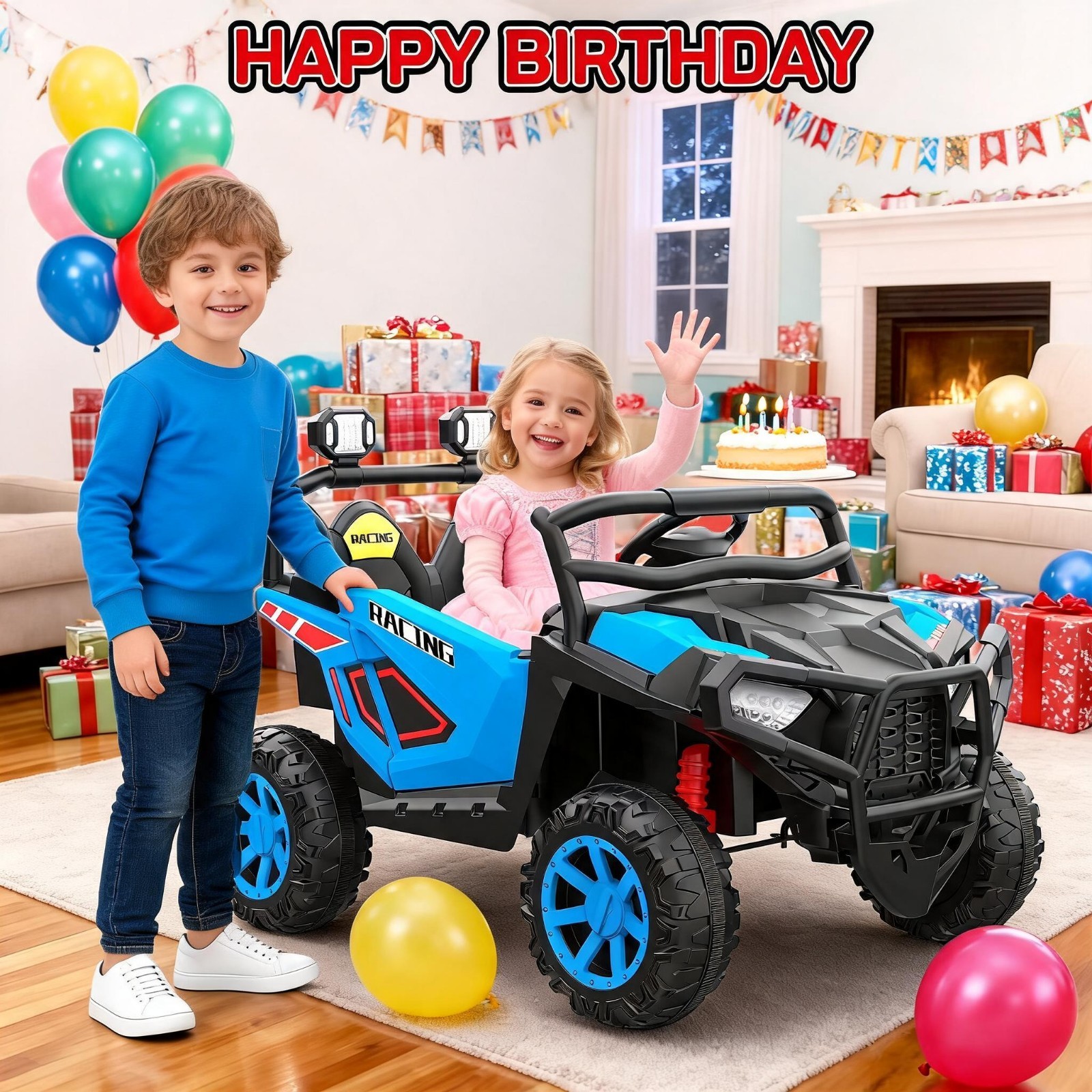 24V 2 Seater Ride on Toys Electric UTV Car Power Wheels with Remote Control NEW