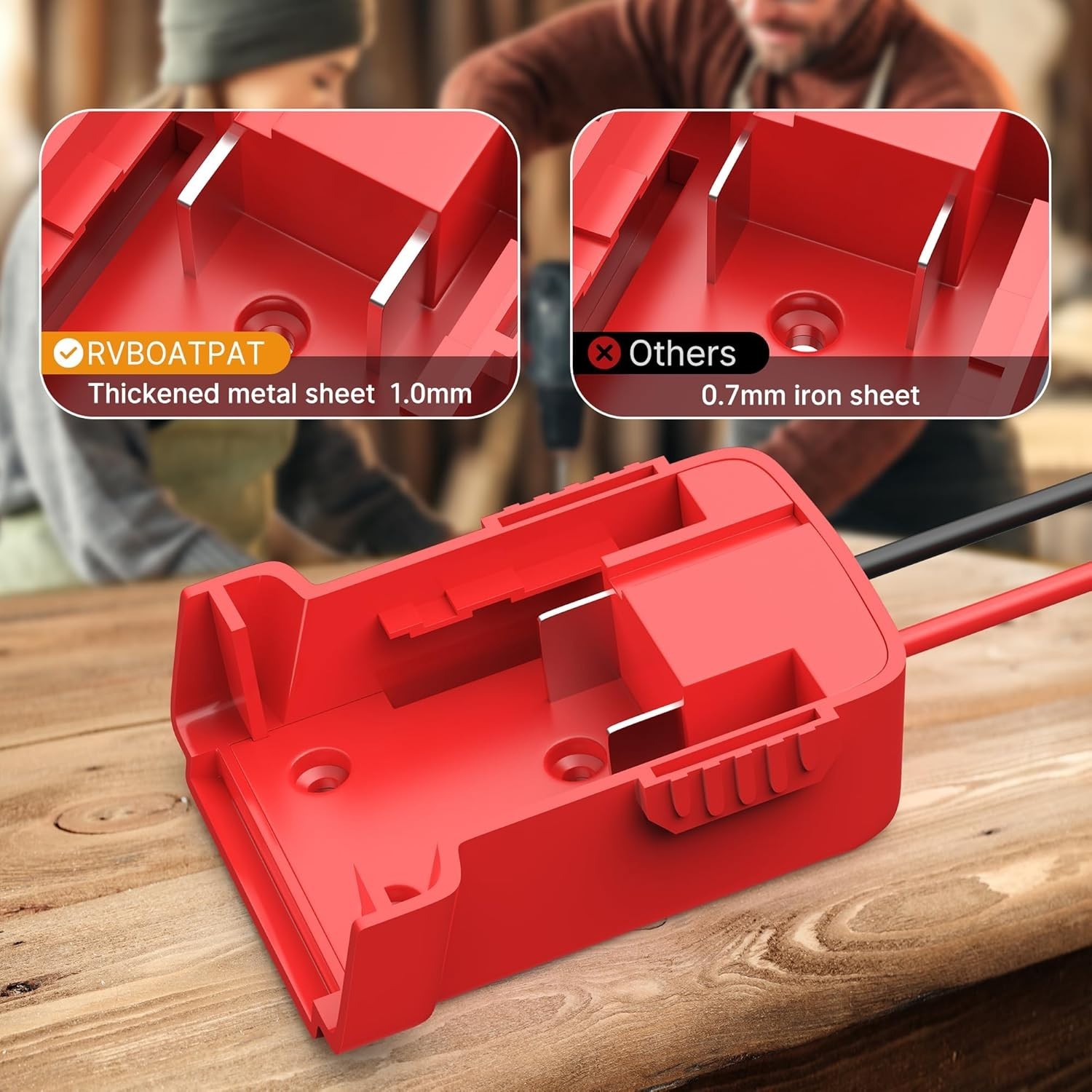 2PCS 18V Power Wheel Battery Adapter Kit with Lightweight Design & Accessories