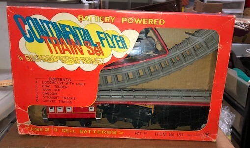 Vintage 1980s Continental Flyer Train Set Battery Operated Toy Boxed Original