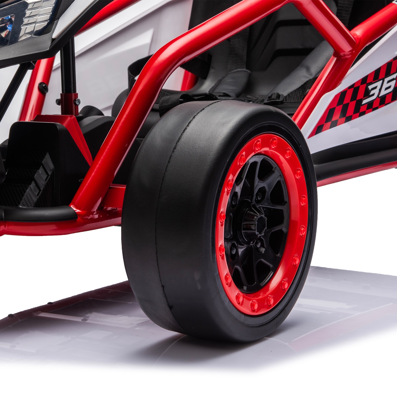 24V 400W Electric Ride on Toy,Crazy Go Cart Drift Car 5-7.5 MPH for Kids 6-12