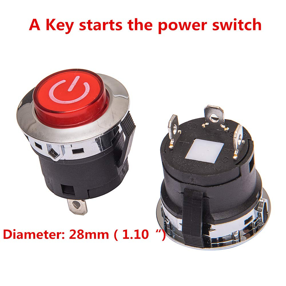 A Key Starts the Power Switch Button Start Switch Accessory, for Kids Powered Ri