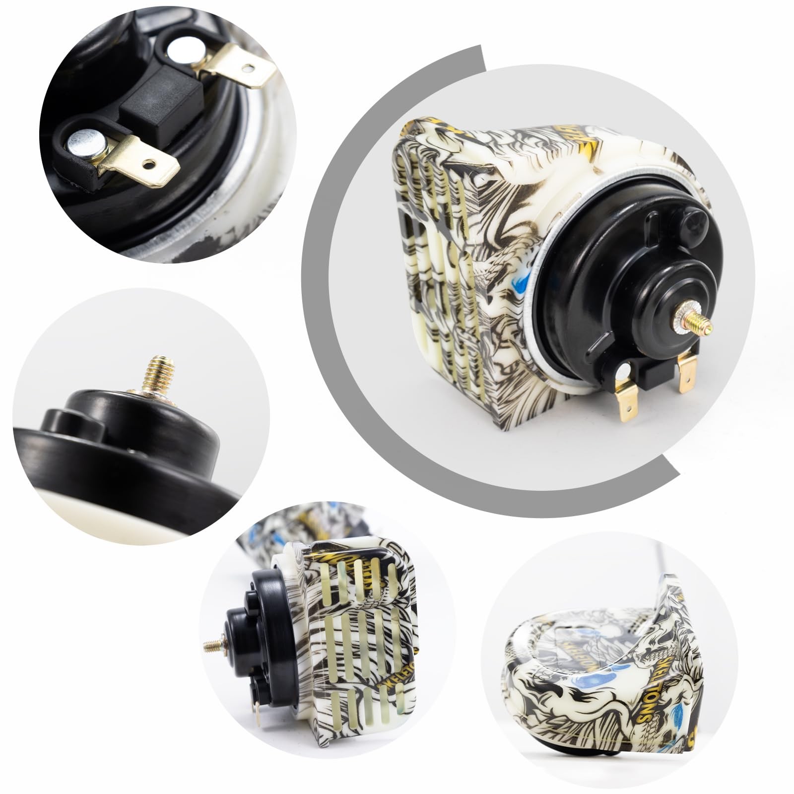 Train Horns for Trucks Snail Horn for Motorcycle 12V Train Sound Car Horn Kit…