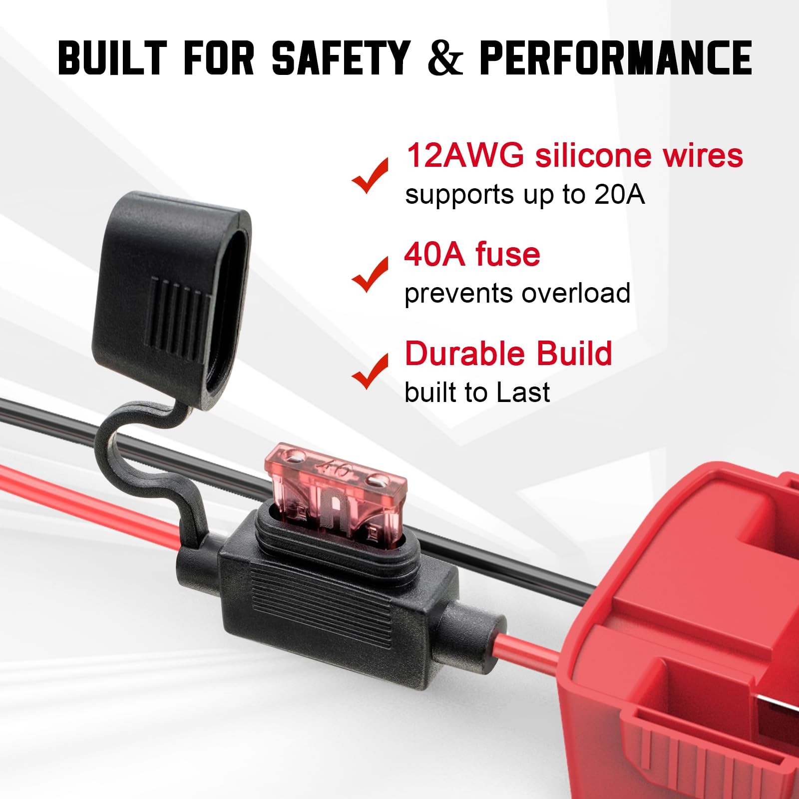 Adaptador de batería de 18 V con mazo de cables para adaptador Power Wheels