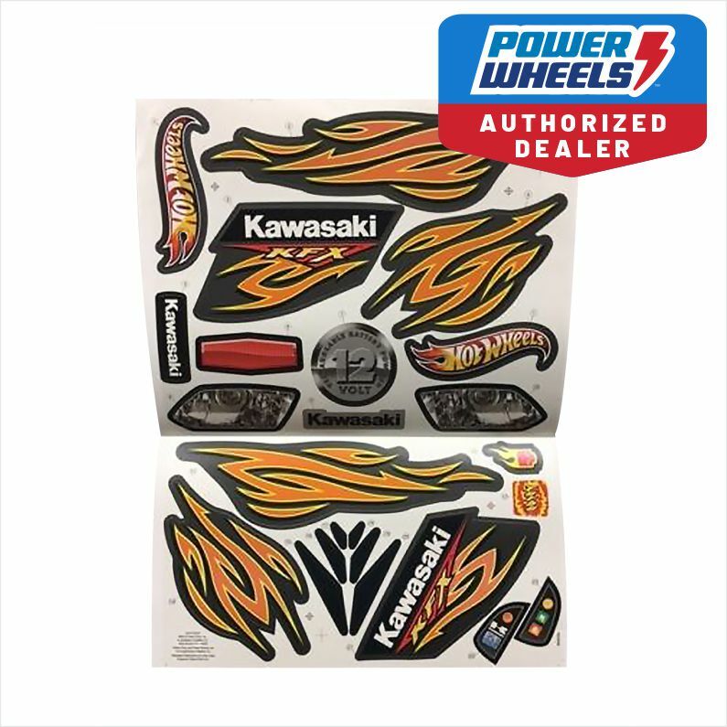 Power Wheels W4716 Fisher Price Hot Wheels KFX Label Decal Sheet Genuine