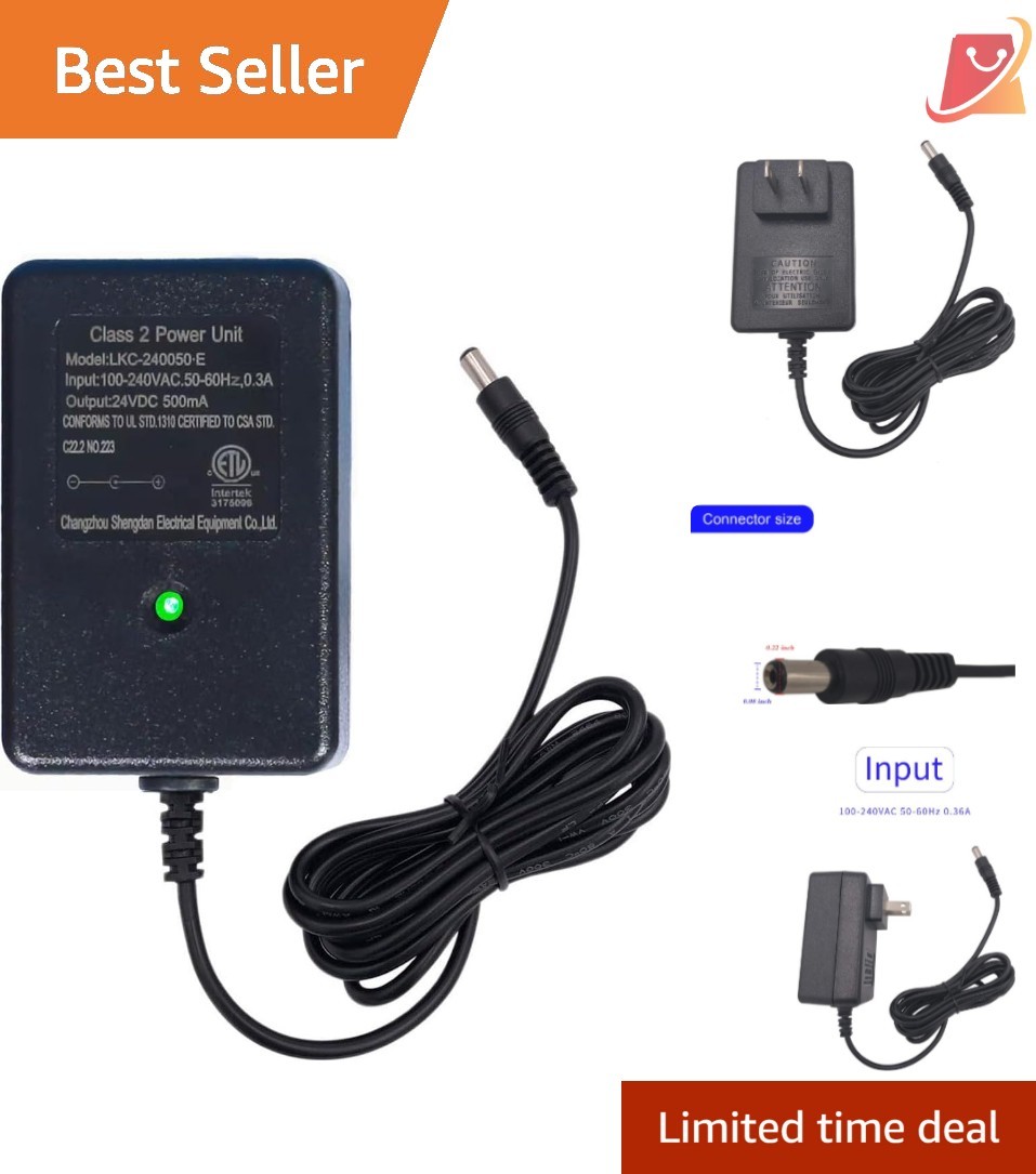 24V Kids Ride On Car Charger 500mA with Charging Indicator for Toys and Strol…