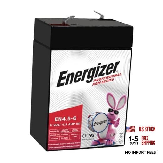 EN4.5-6, 6 Volt 4.5 Amp Hr, Long Lasting Sealed Lead Acid AGM 1 Pack
