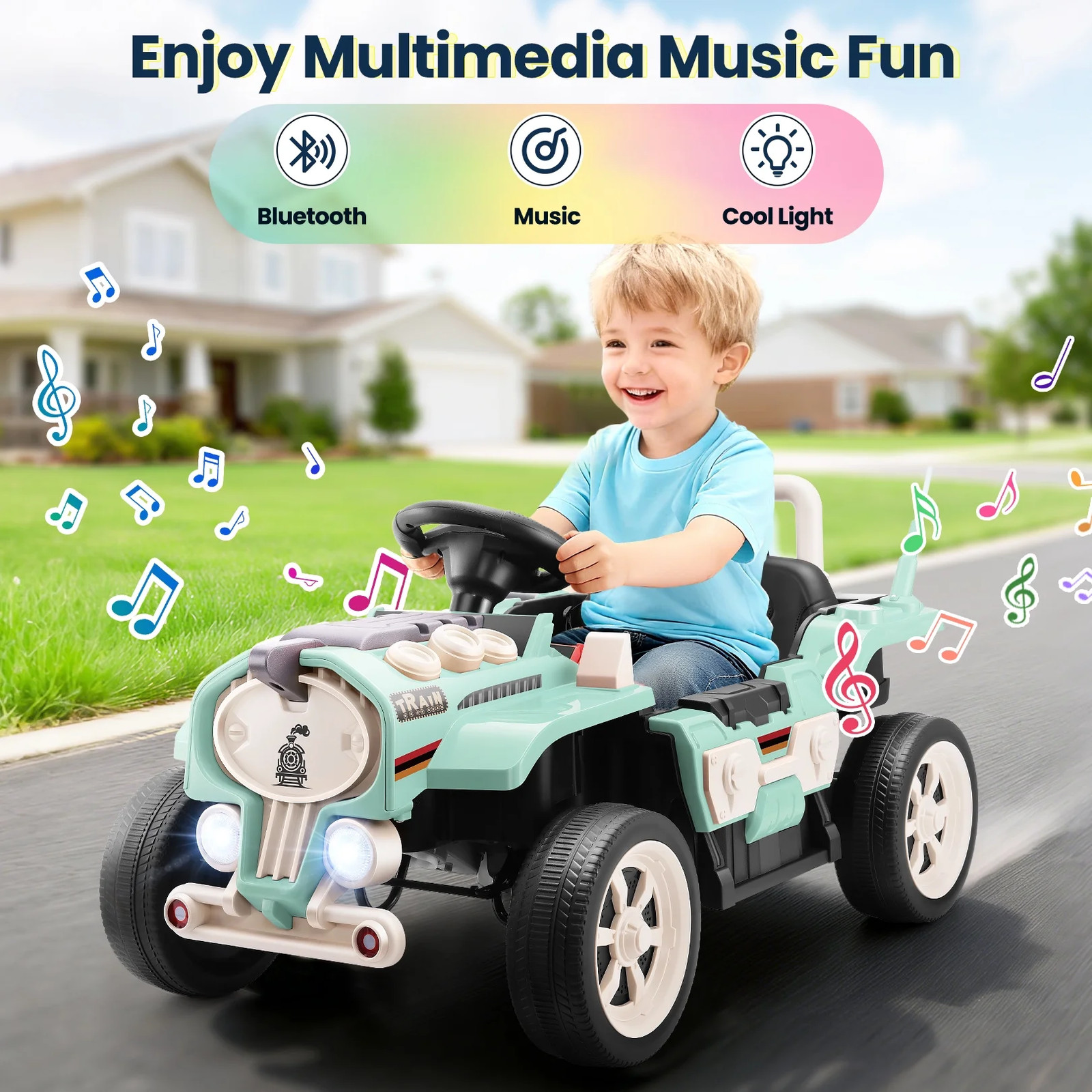 Ride on Train for Toddlers with Remote Control, Ride on Toys for Kids Ages 2-6,