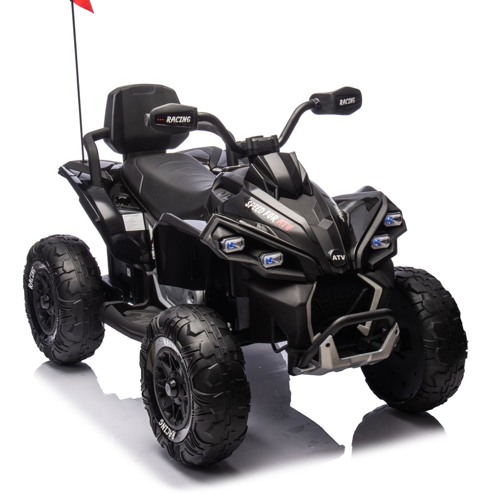 24V Kids Electric ATV with Parent Control Bluetooth Music Lights for Ages 3-12