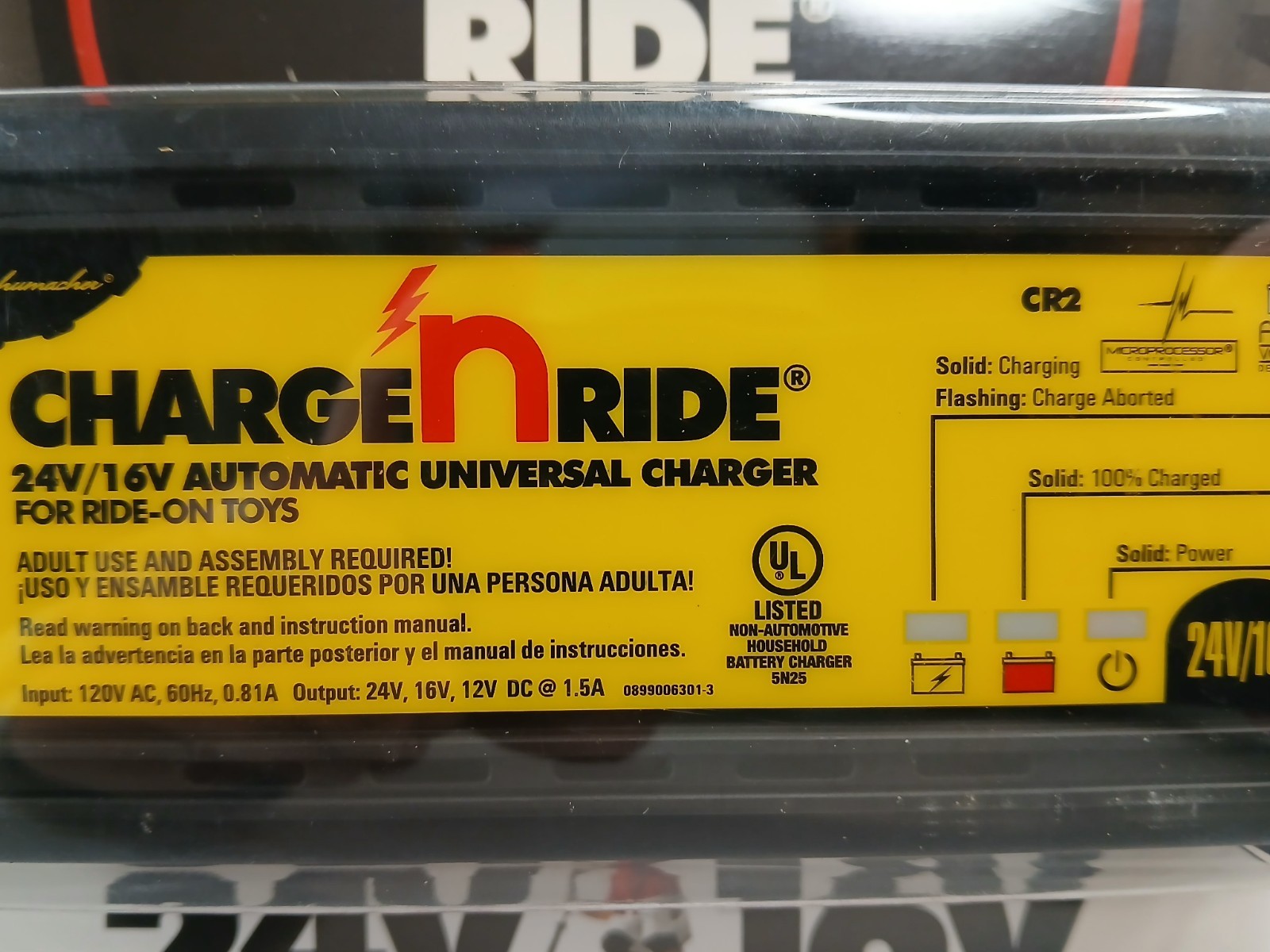 NEW CR-2 Charge ‘n Ride 24V/16V Universal Battery Ride On Toy Charger