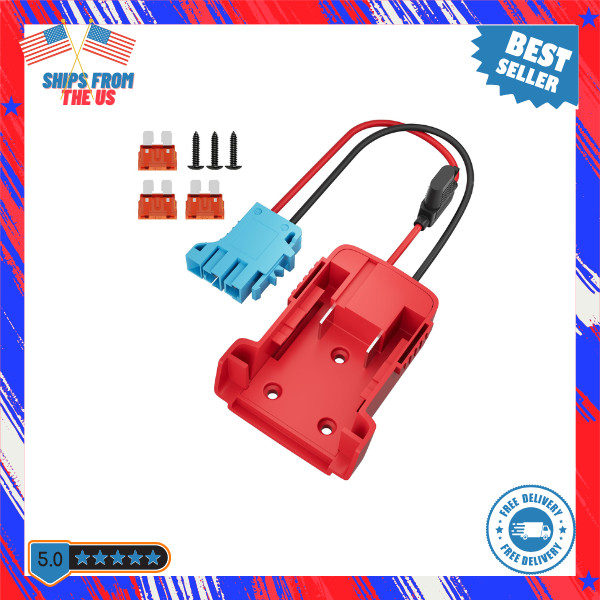 Battery Adapter 18V for Power Wheels Adapter with Wire Harness Connector, 2-Pin.