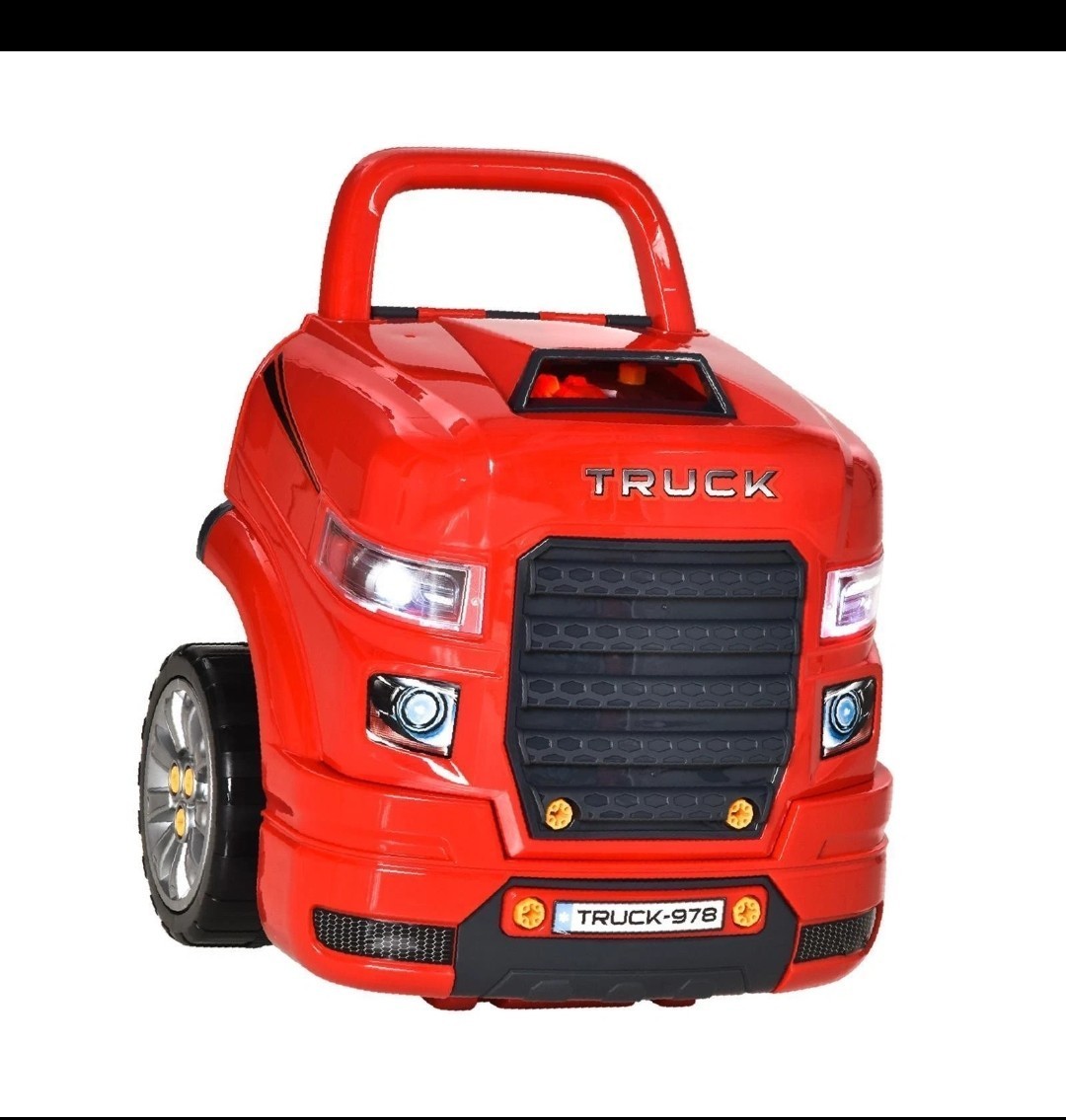 Portable Kids Engine Toy Workshop, Realistic Car Repair Set with Horn, Lights &