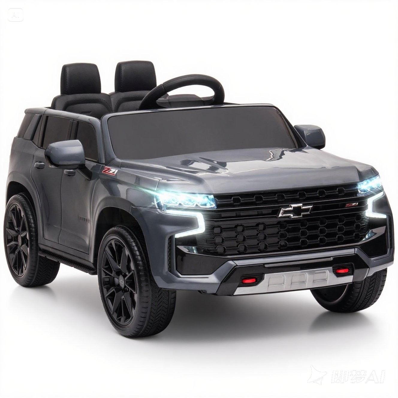 12V Licensed Chevrolet TAHOE Kids Ride-on Toy w/ Music Suspension System Grey