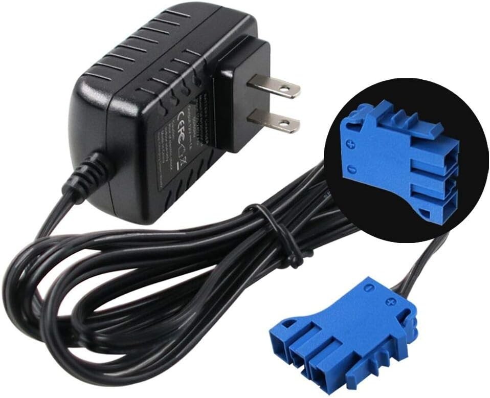 12V Peg Perego Battery Charger, 1A, Blue, 6ft Cable, Certified