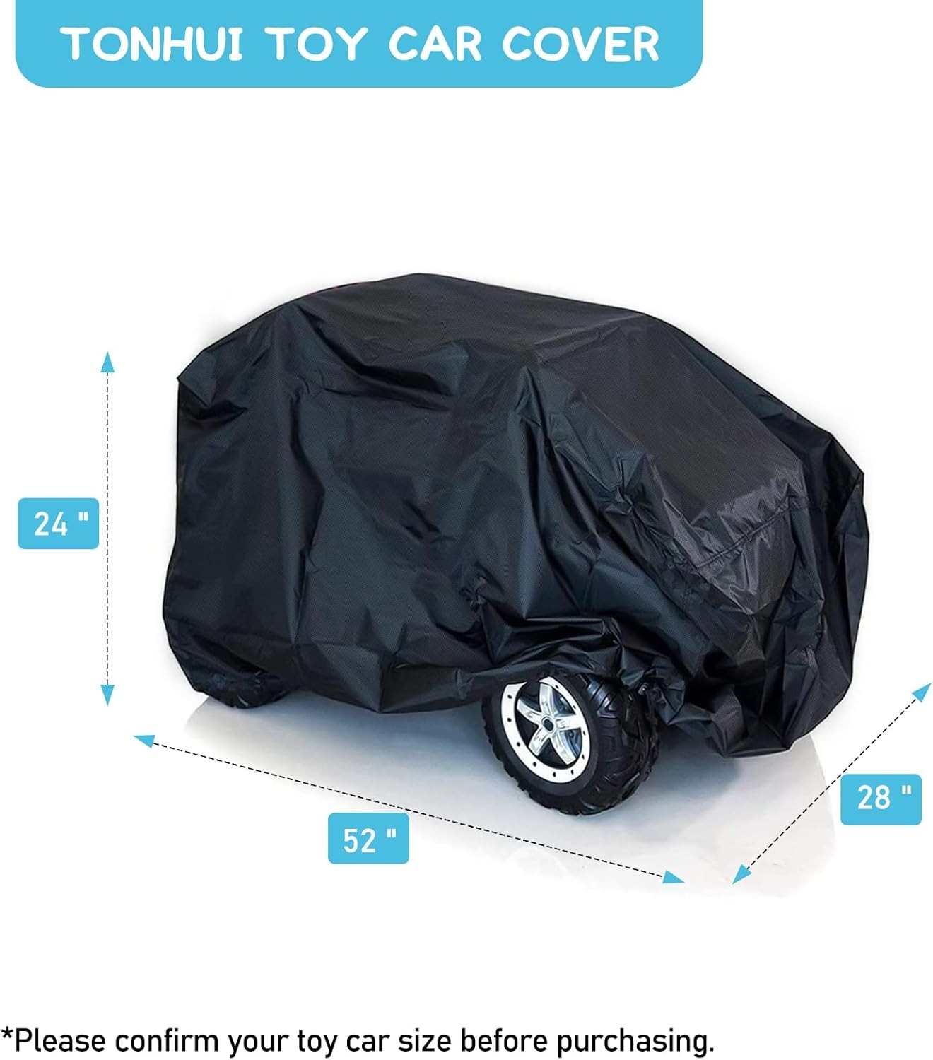 Waterproof Cover for Children’s Ride-On Cars – 52″ L x 28″ W x 24″ H