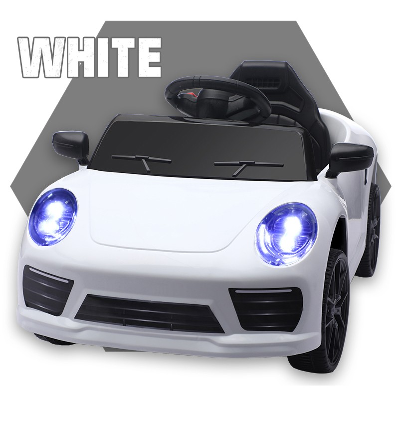 Ride on car Kids Electric Car Riding Toys for Kids W/Remote Control Swing White