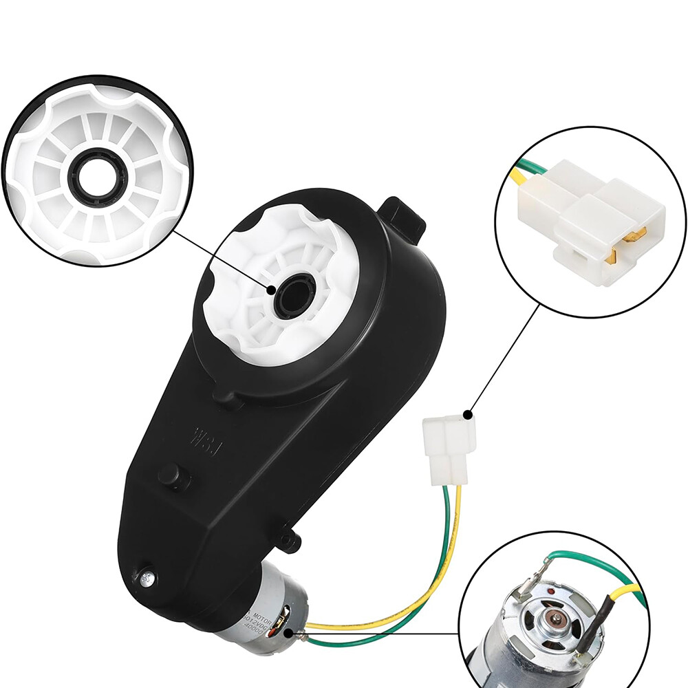 1 Pair 12V Power Wheels Gearbox 35000rpm Motor for Electric Car Kids Ride On Car