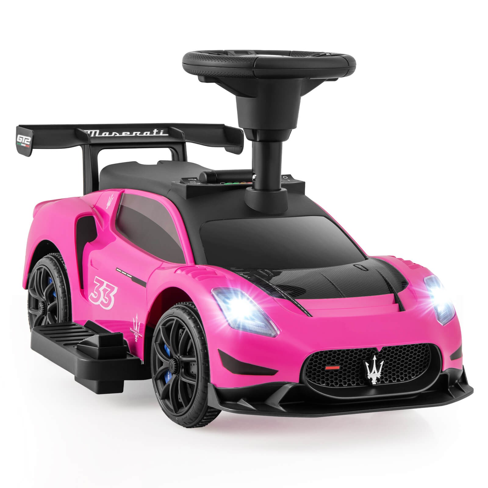 Electric Kids Ride on Push Car Maserati Licensed Foot to Floor Push Car w/Horn