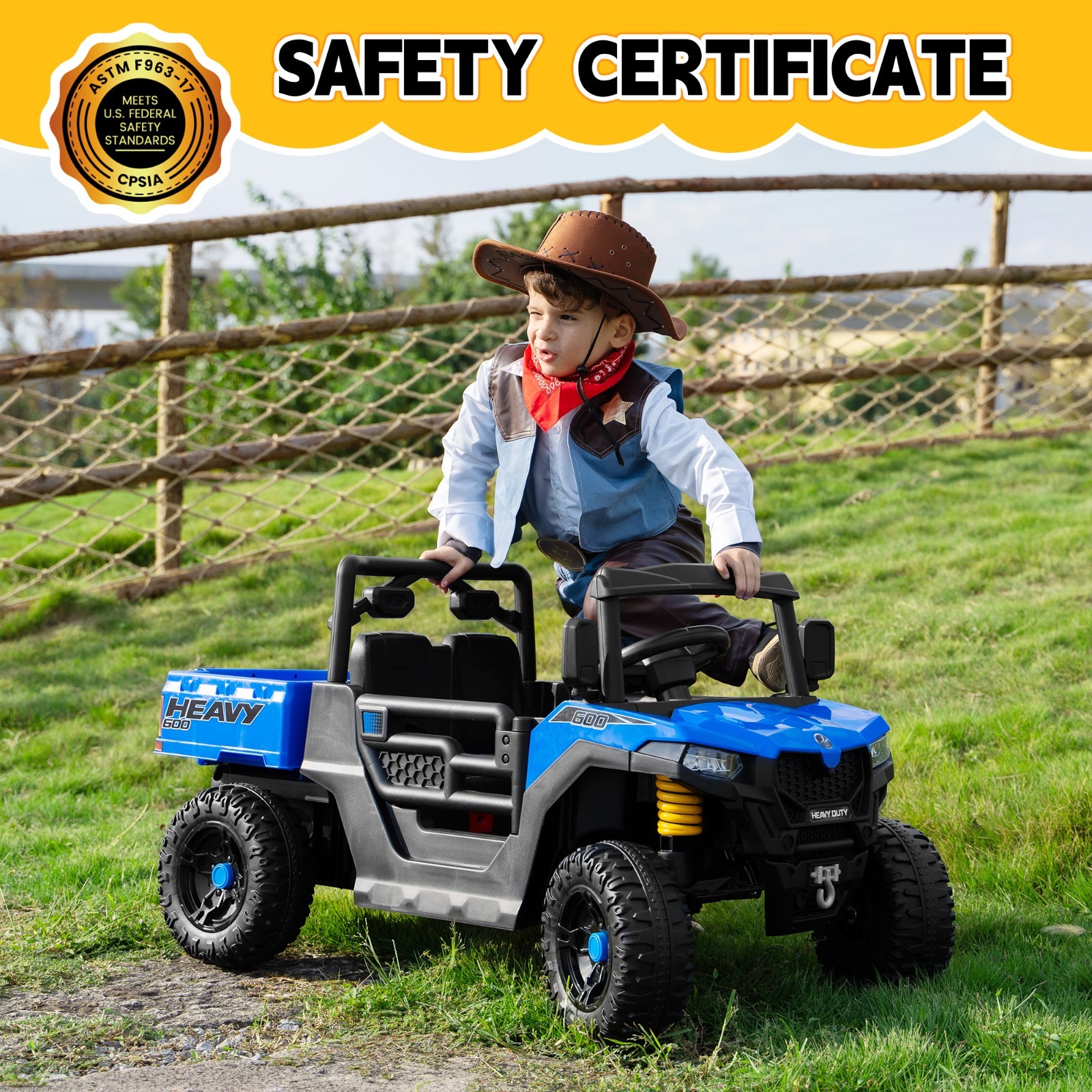 12V Kids Ride On Dump Truck Electric Construction Vehicle with Remote Control