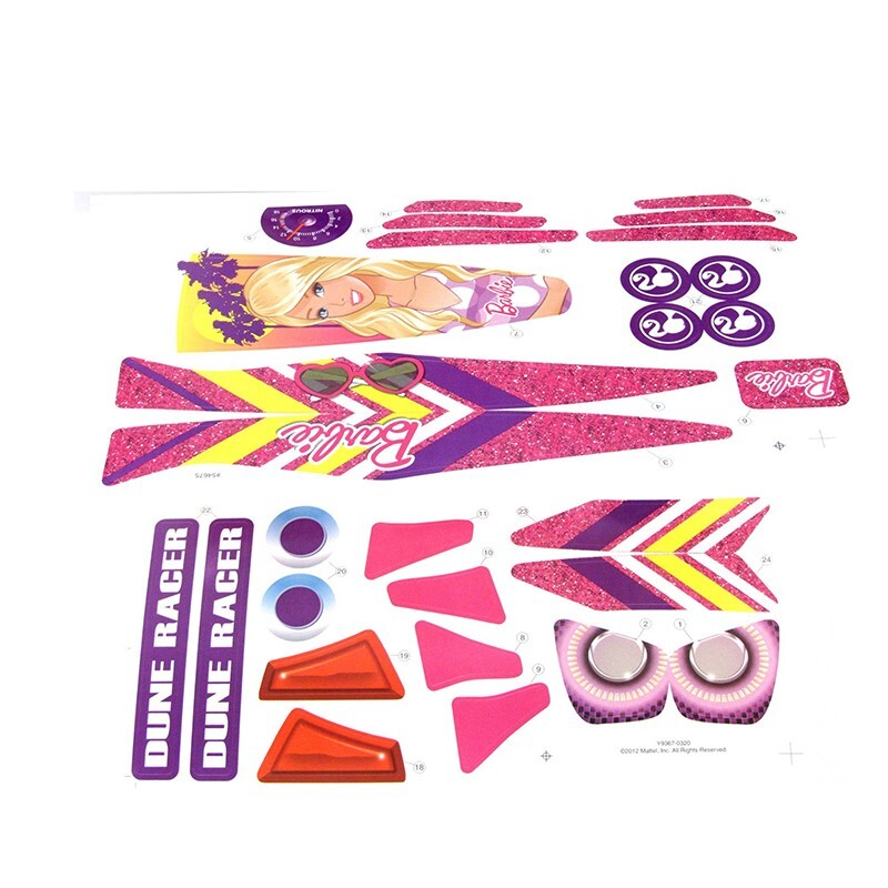 Power Wheels Y9367 Barbie Dune Racer Label Decal Sheet Genuine Fisher Price