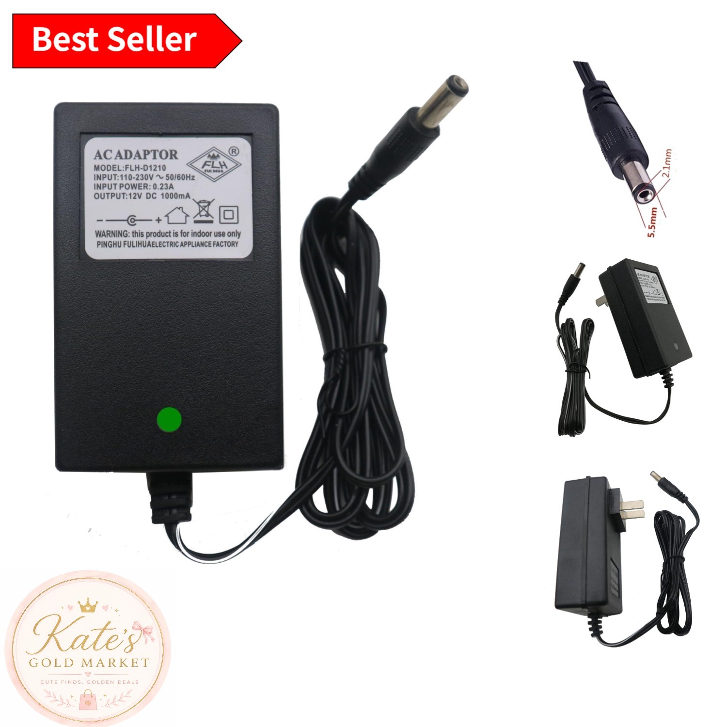 Fast Charging 12V Adapter for Kids Electric Cars – Safety Features Included