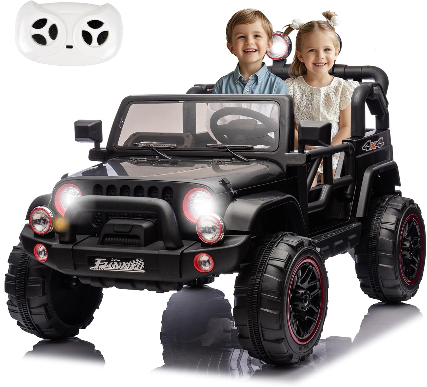 24V 2 Seaters Kids Ride on Truck Electric Car Toys with Remote 20in Width Seat