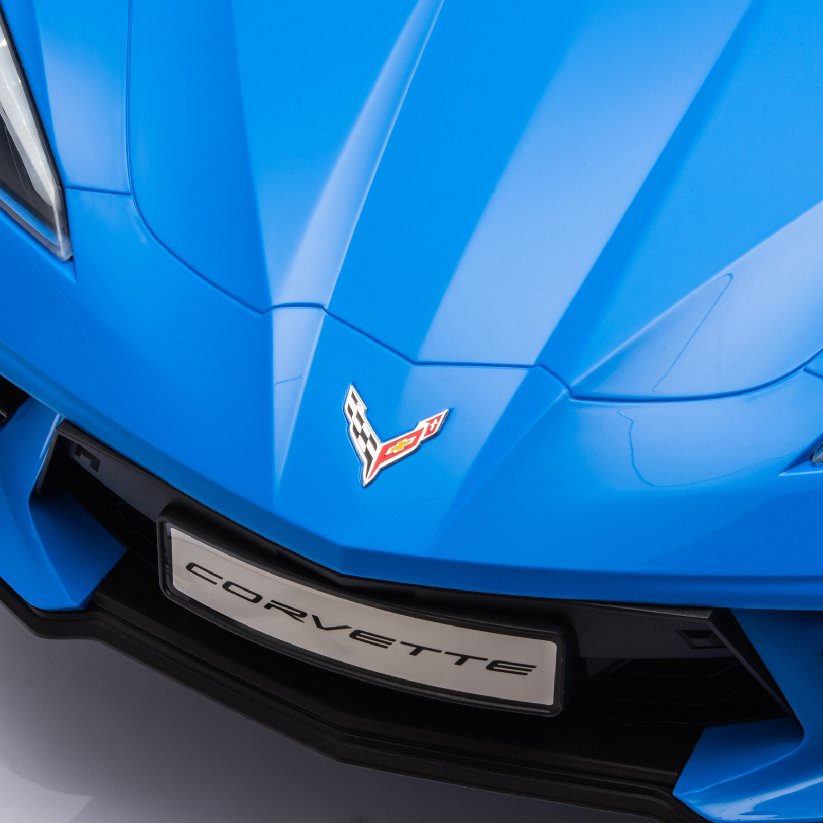 12V Chevrolet Corvette C8 Kids Ride On Car Electric Toy Luxury Sports Blue RC